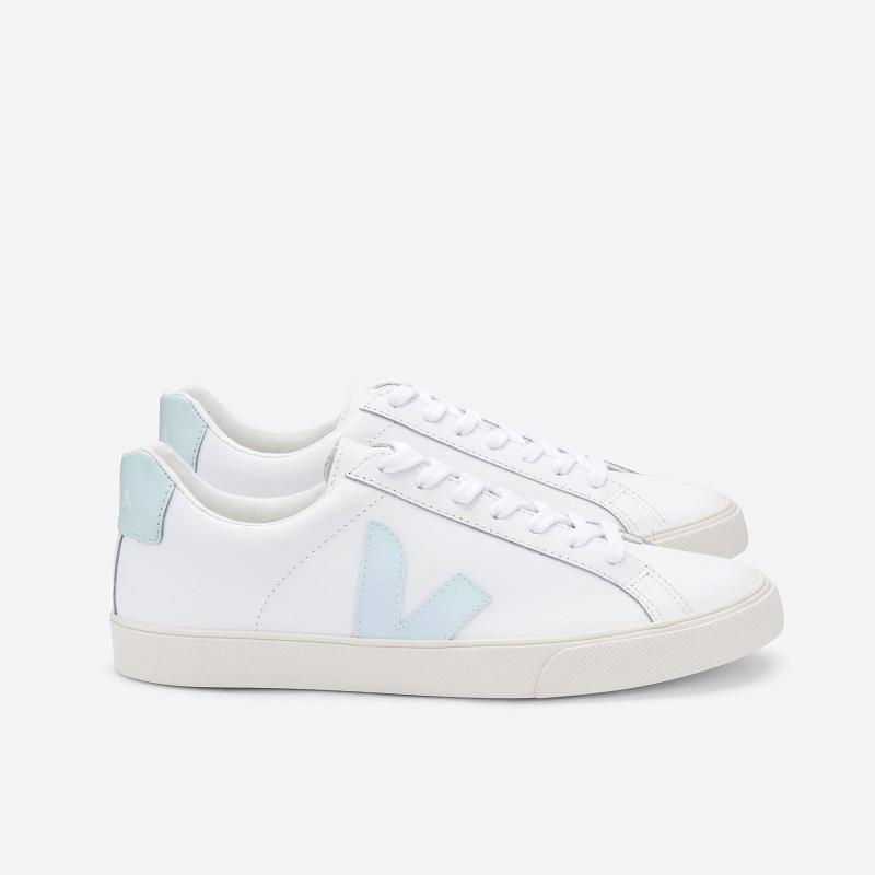 Zapatillas Veja Mujer España - Esplar Tenis Blancas Cuero ES1961123